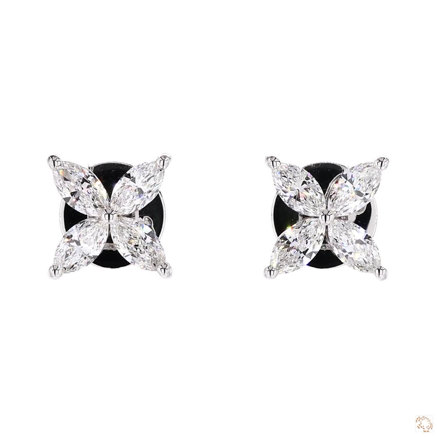 Four Petals Flower Earrings