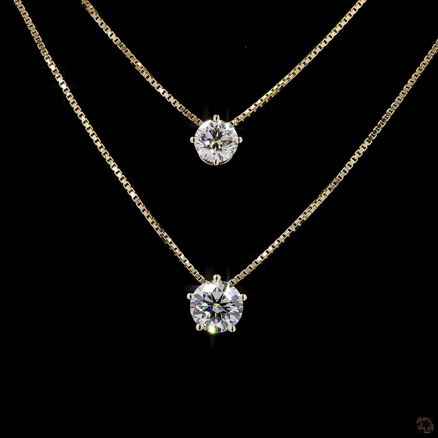 Twin Solitaire Necklace